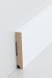 Preview: MDF Fußleiste weiß 80 mm