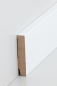 Preview: MDF Fußleiste weiß 80 mm