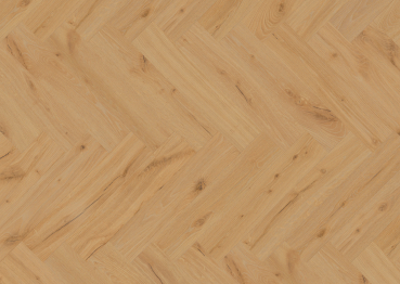 Preview: Klick Vinylboden Rigid SPC Eiche Ginger Fischgrat Holzstruktur