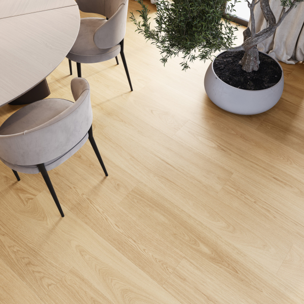 Klick Vinylboden Rigid SPC Eiche Vanilla Landhausdiele Holzstruktur - inkl. XPO Trittschall